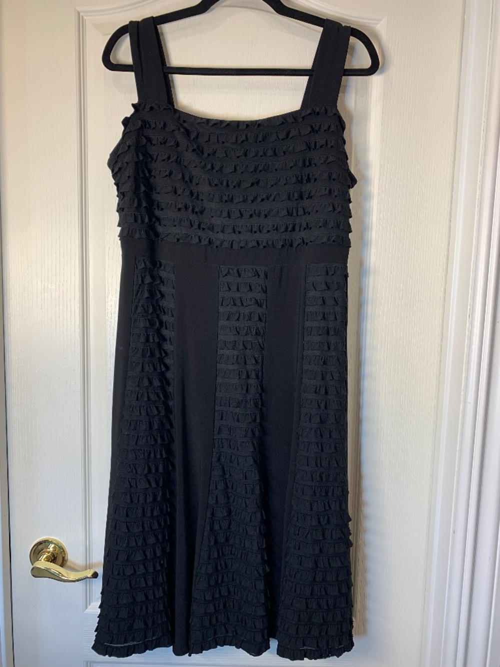 Frank Lyman Design Canada Black Ruffle Dress‎ Size 16 | Elegant Occasion Dress